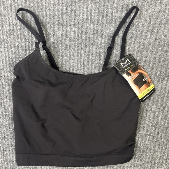 Maidenform Seamless Smoothing Cropped Cami Black Size Medium Basically Sexy - Picture 1 of 6